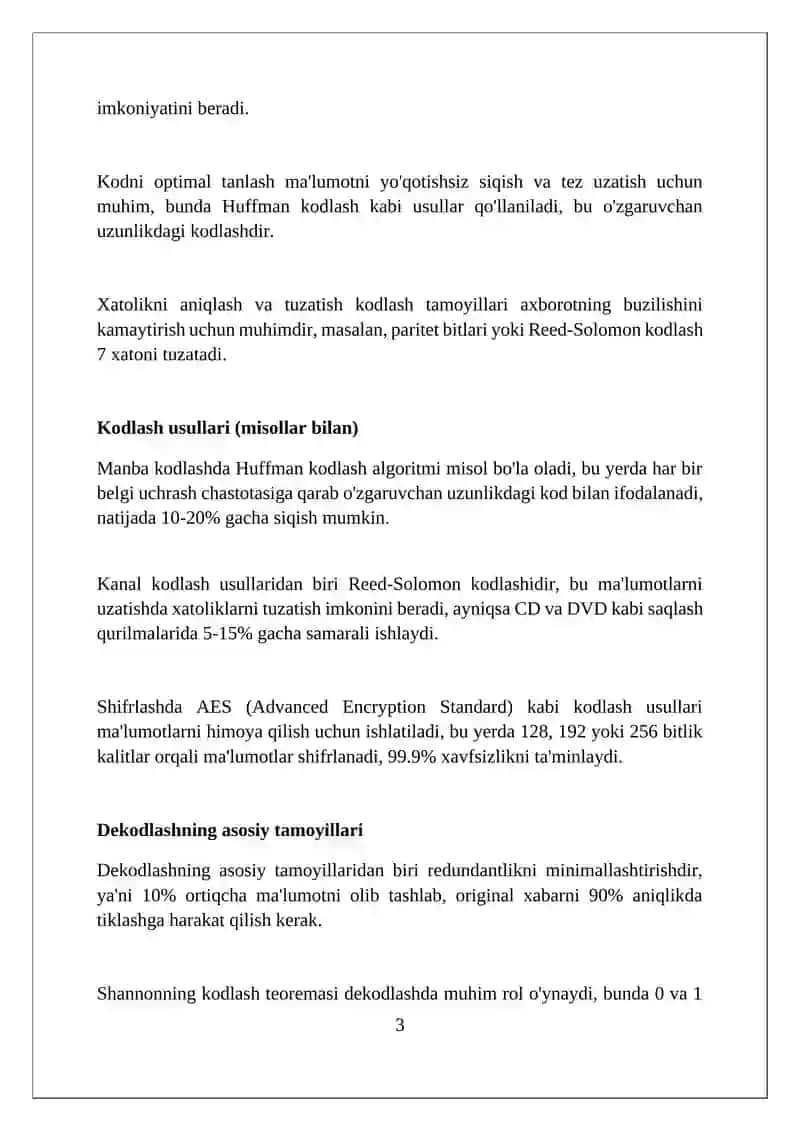 Axborotlarni kodlash va dekodlash 3