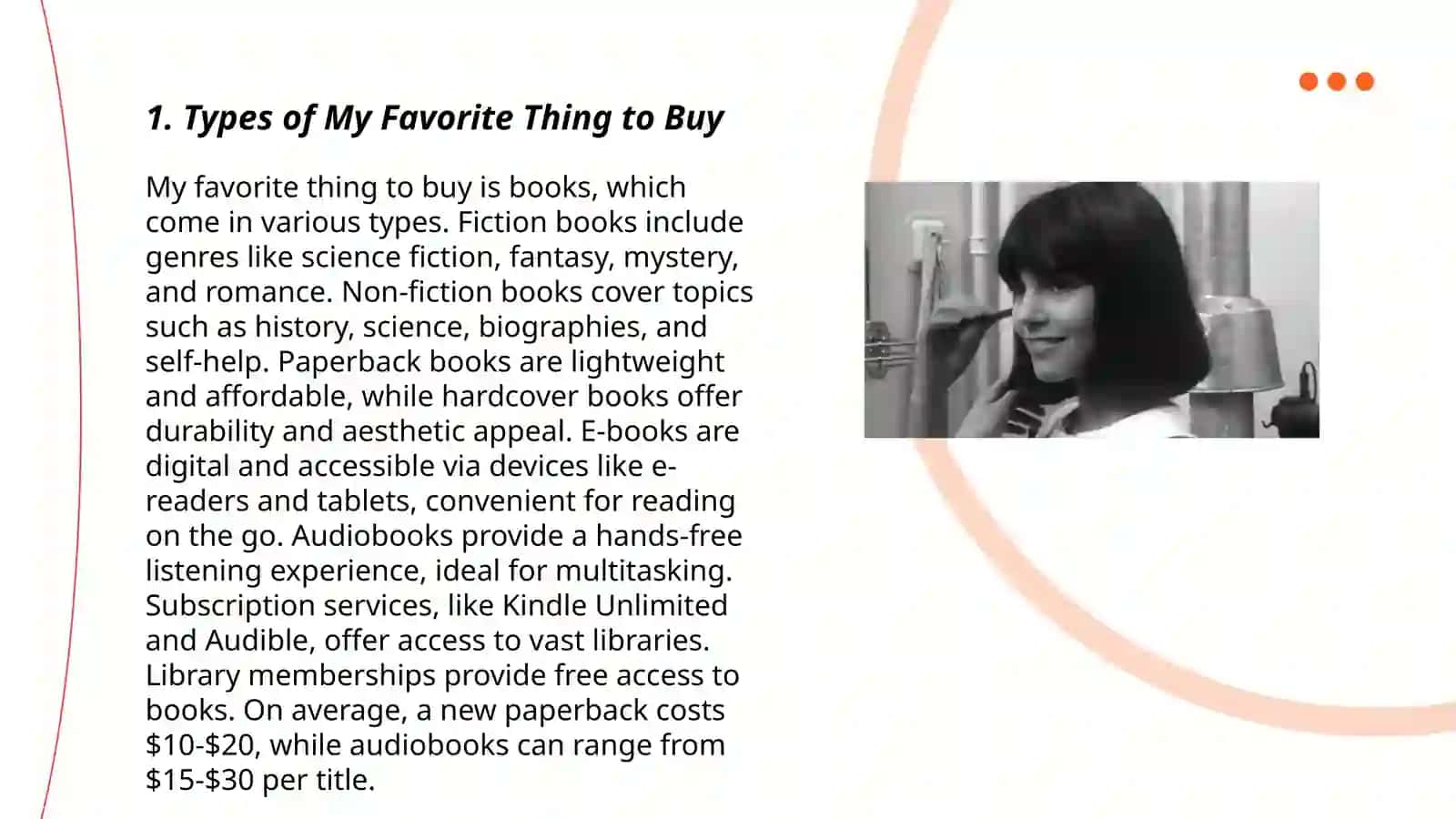 Types of My Favorite Thing to Buy 3