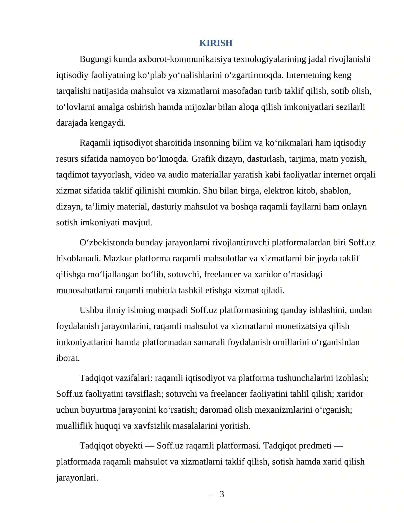Soff.uz platformasining ishlash mexanizmi va raqamli iqtisodiyotdagi o‘rni — ilmiy ish 3