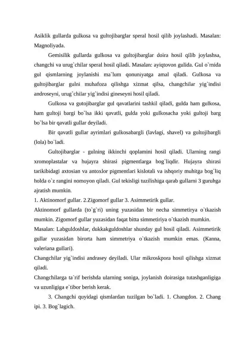 Gul tuzilishu va to’pgullar 3