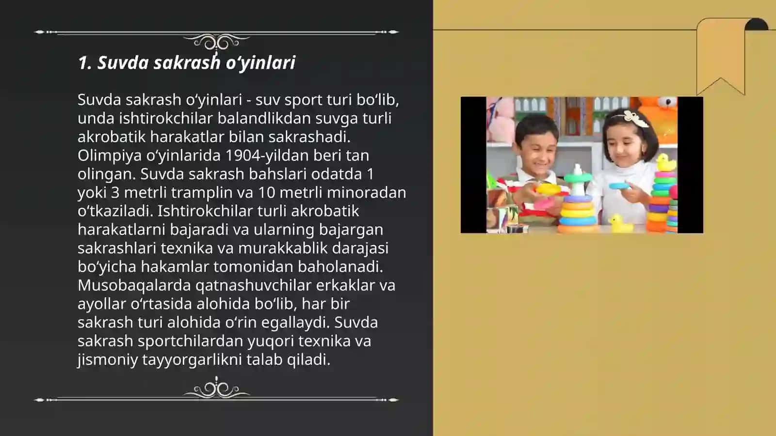 Suvda sakrash oʻyinlari 3
