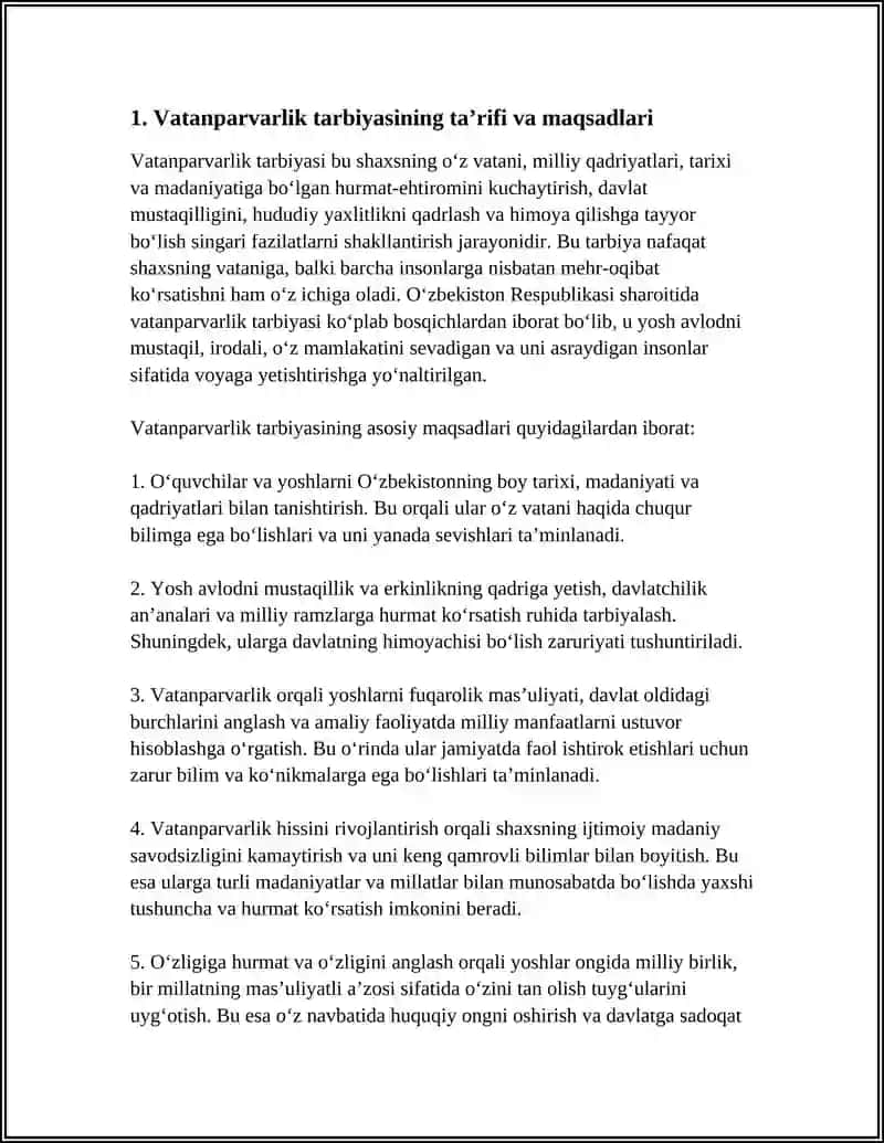 VATANPARVARLIK TARBIYASI 3