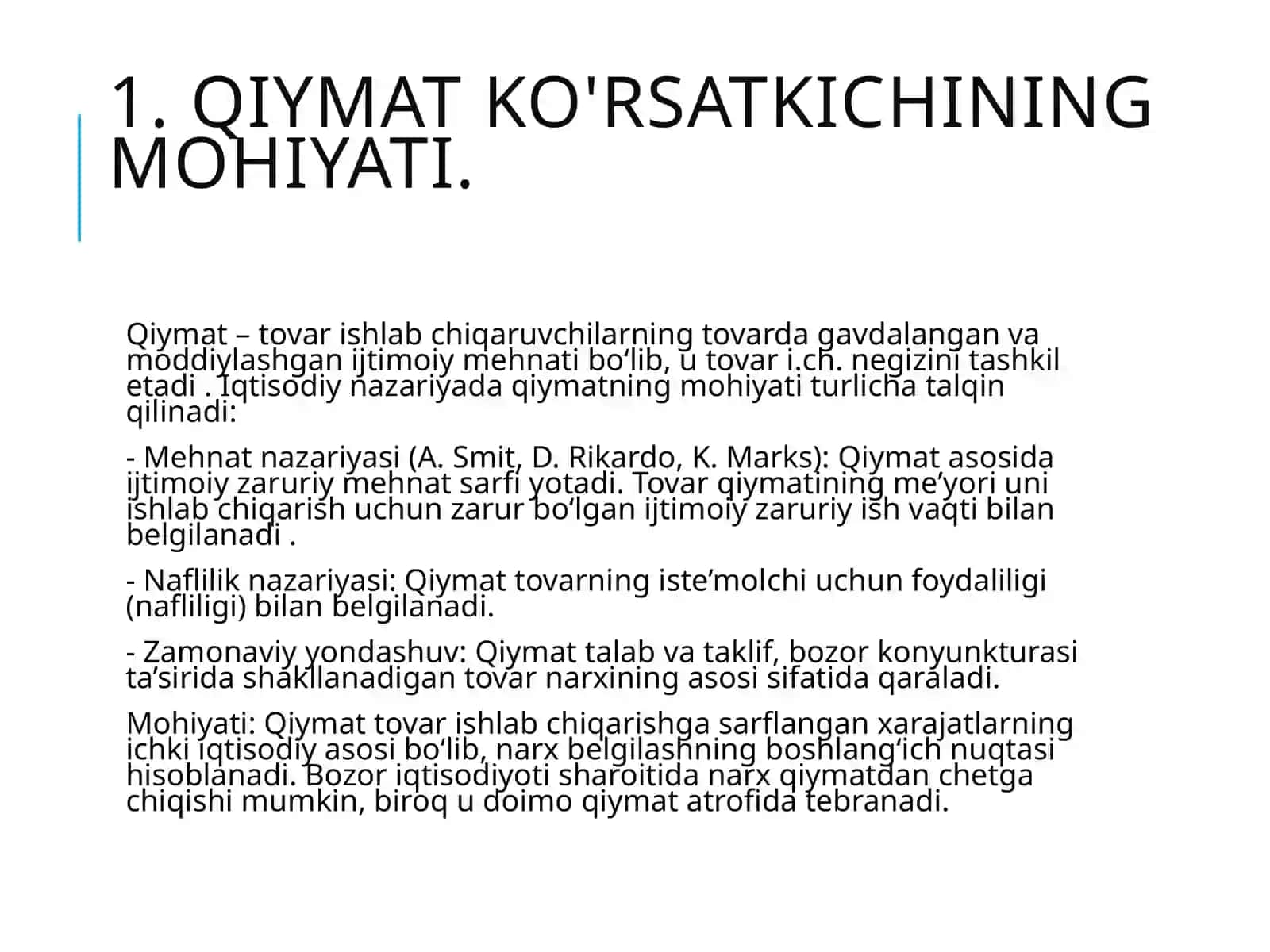 BAHOLASH VA KALKULYATSIYA 3