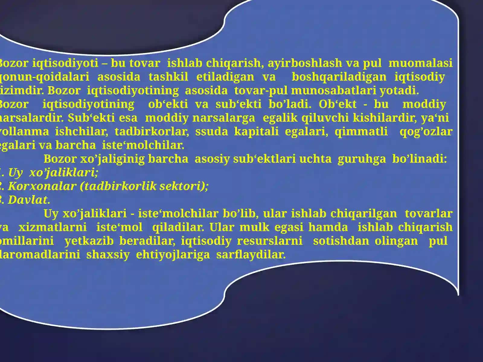 BOZOR MUVOZANATI 3