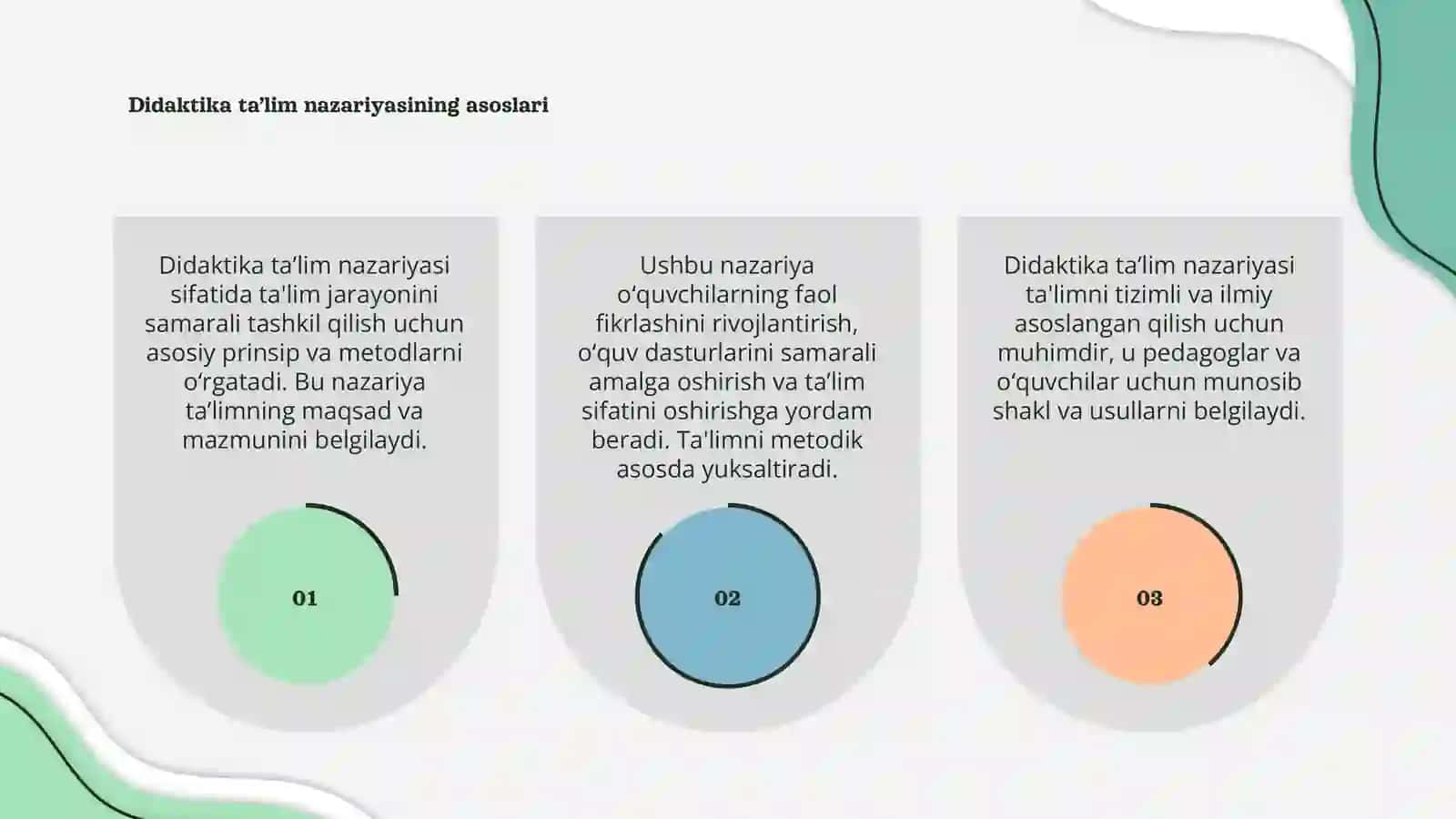 Didaktika ta’lim nazariyasi 3