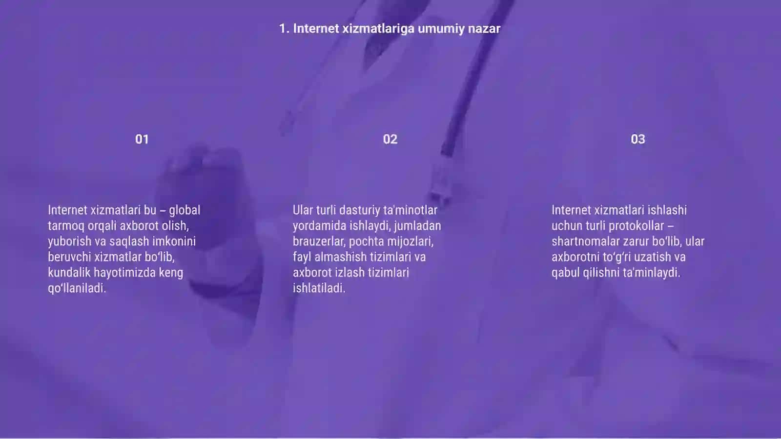 Internet xizmatlari va uning dasturiy ta'minoti 3