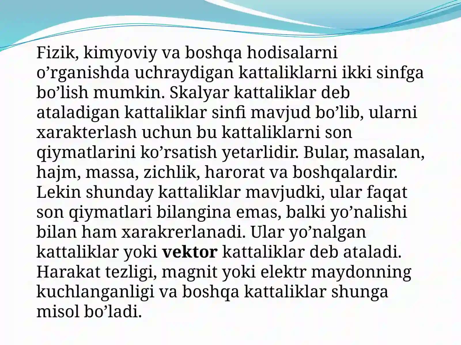 Vektorlar. Vektorlar ustida chiziqli amallar 3
