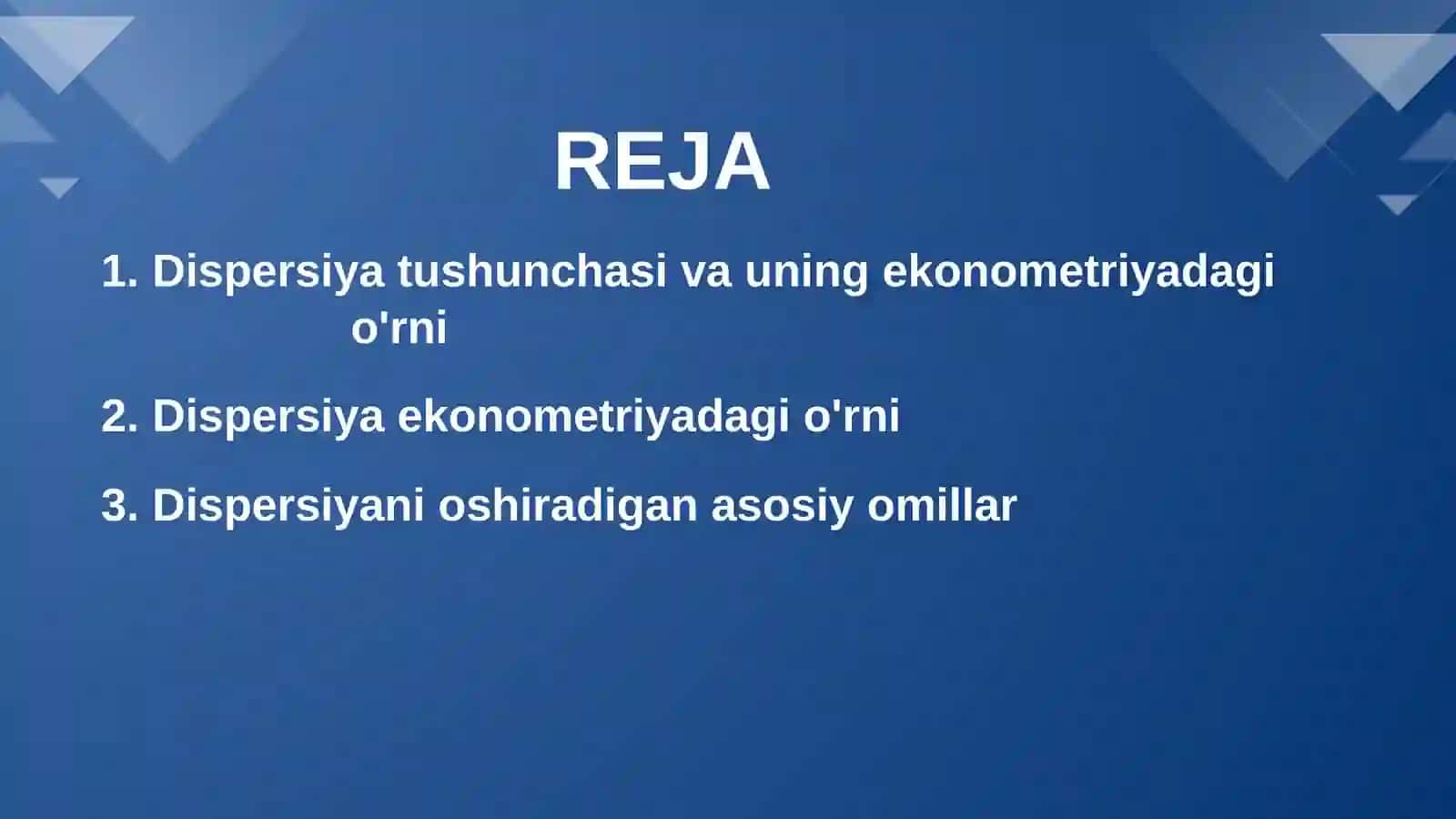 Dispersiyani oshiruvchi omil 3