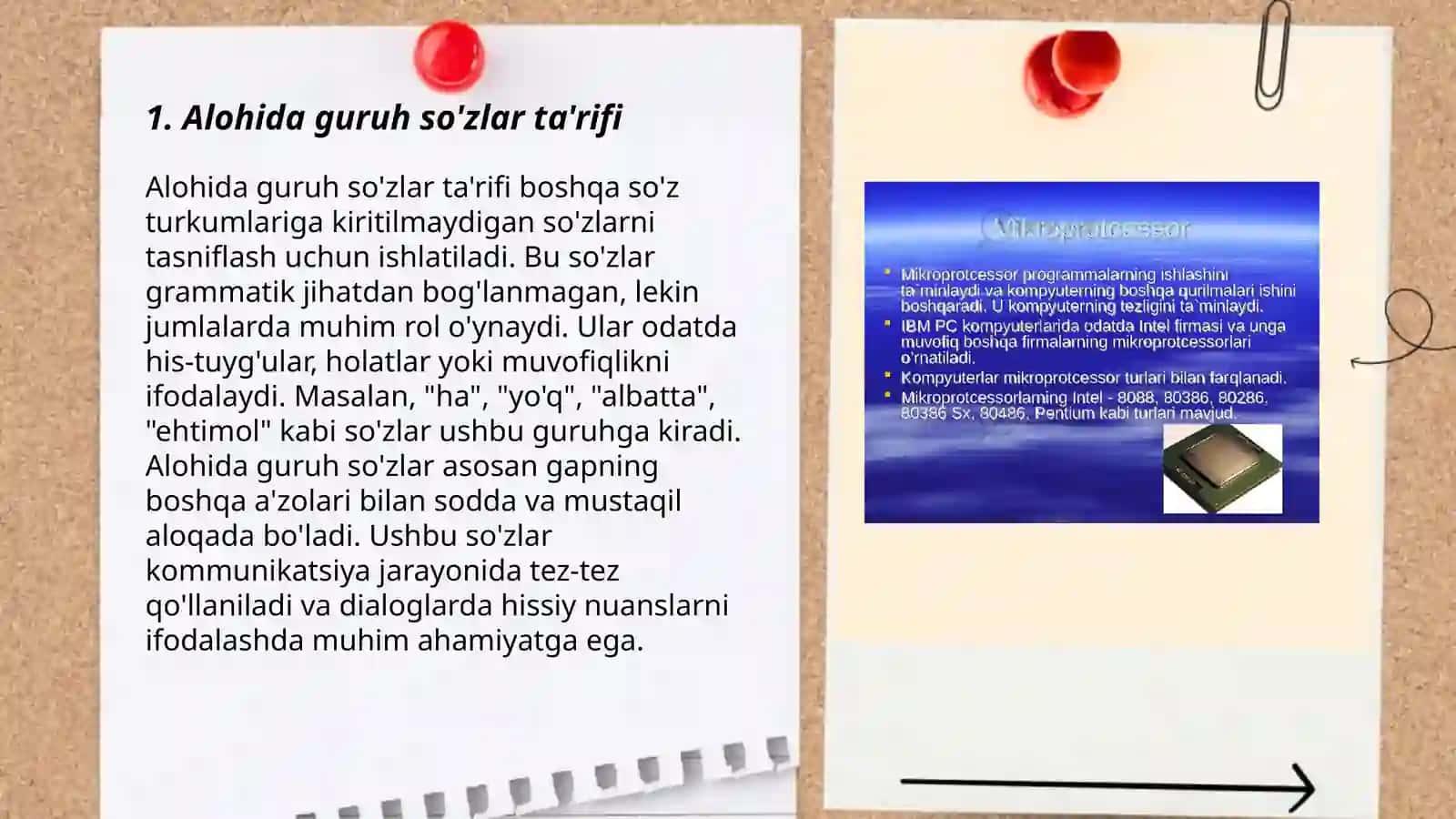 Alohida guruh so`zlar va ularning turlari 3