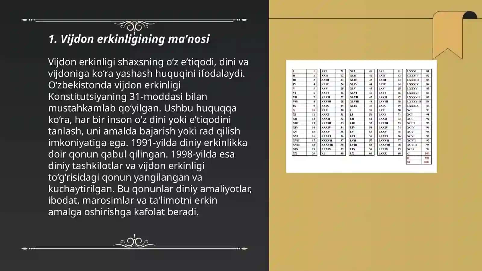 Vijdon va eʼtiqod erkinligining taʼrifi 3