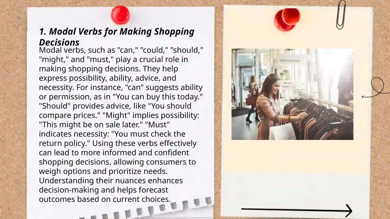 Modal Verbs for Making Shopping Decisions 3