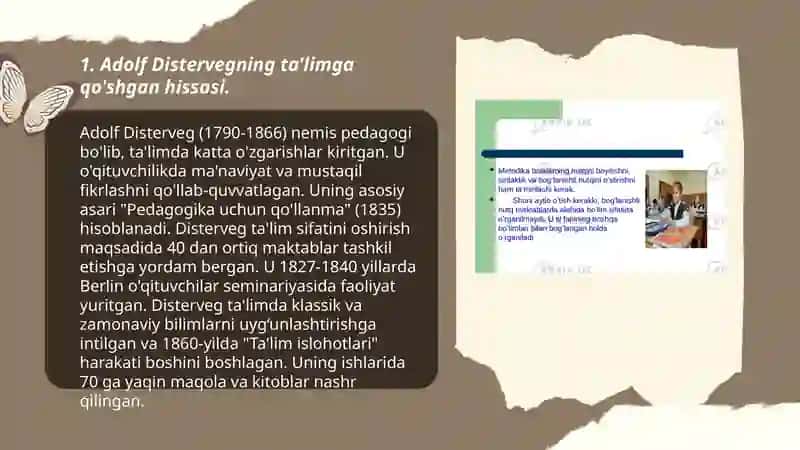 Adolf Disterveg ijtimoiy-pedagogik faoliyati 3