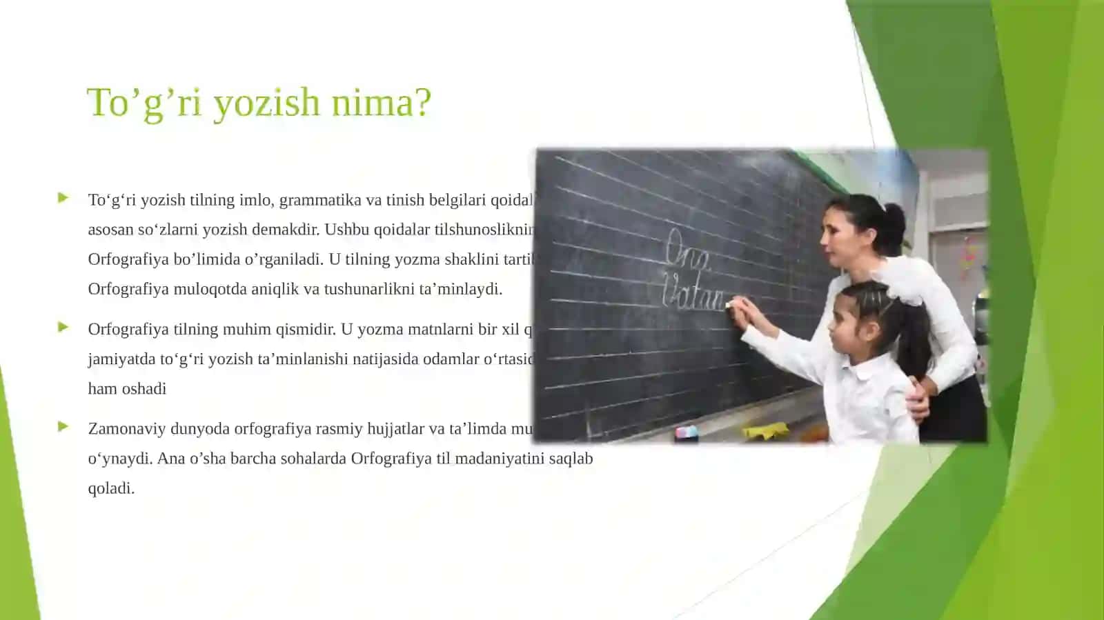 TO’G’RI YOZISH – SAVODXONLIK ASOSI 3