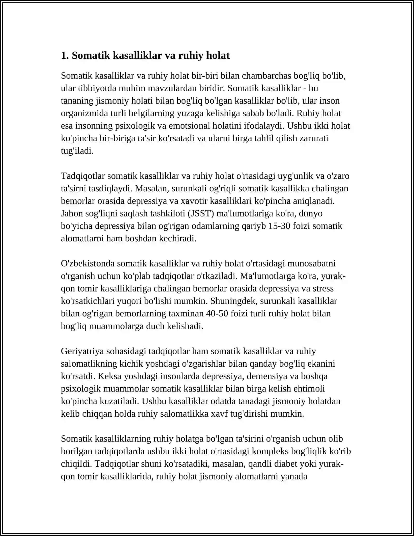 SOMATAPSIXIK KASALLIKLARDA BEMOR PSIXOLOGIYASI 3