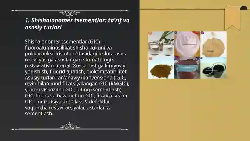 Shishaionomer tsementlar 3