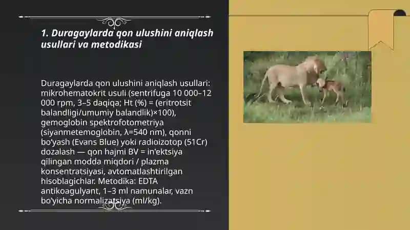 Duragaylarda qon ulushini aniqlash 3