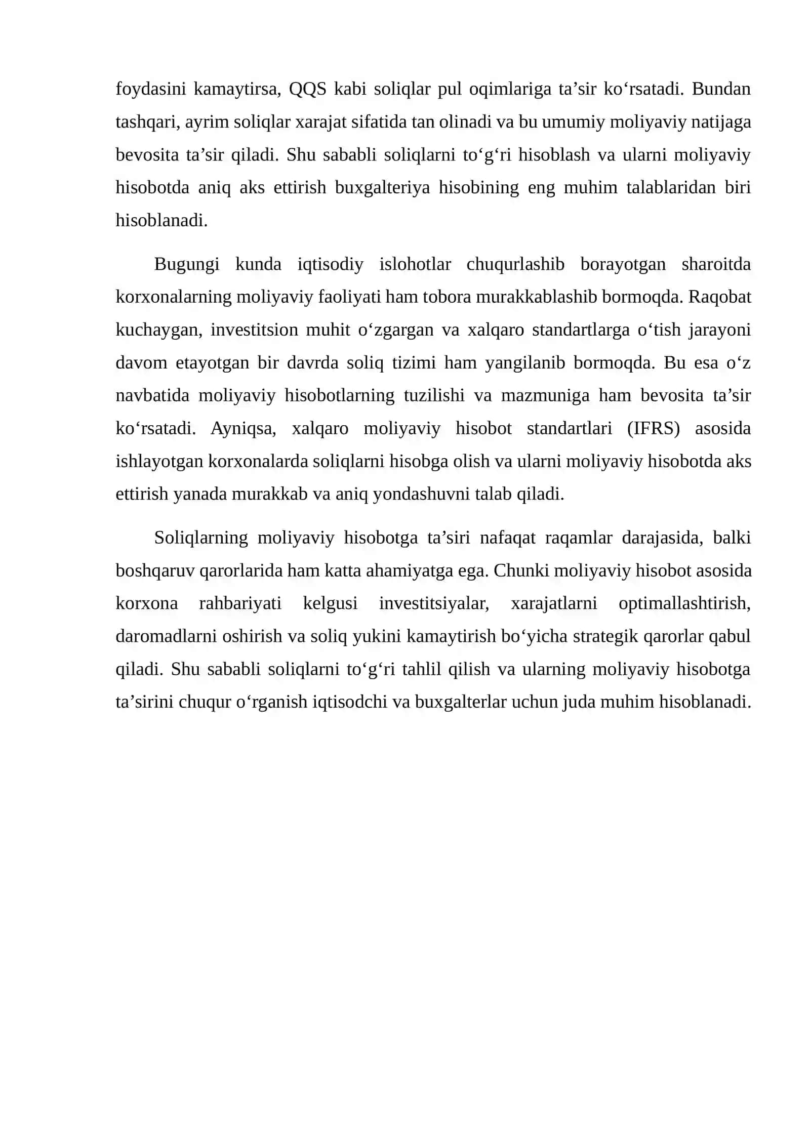SOLIQLARNING MOLIYAVIY HISOBOTGA TA’SIRI 3