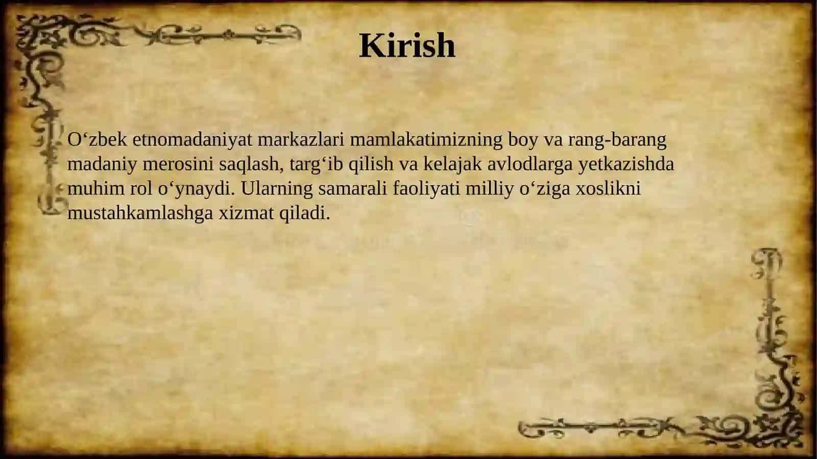 O‘zbek etnomadaniyat markazlari faoliyatini tashkil qilish 3