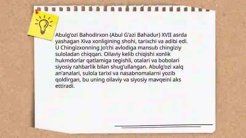 Abulg'ozi Bahodirxon hayoti va ijodi 3