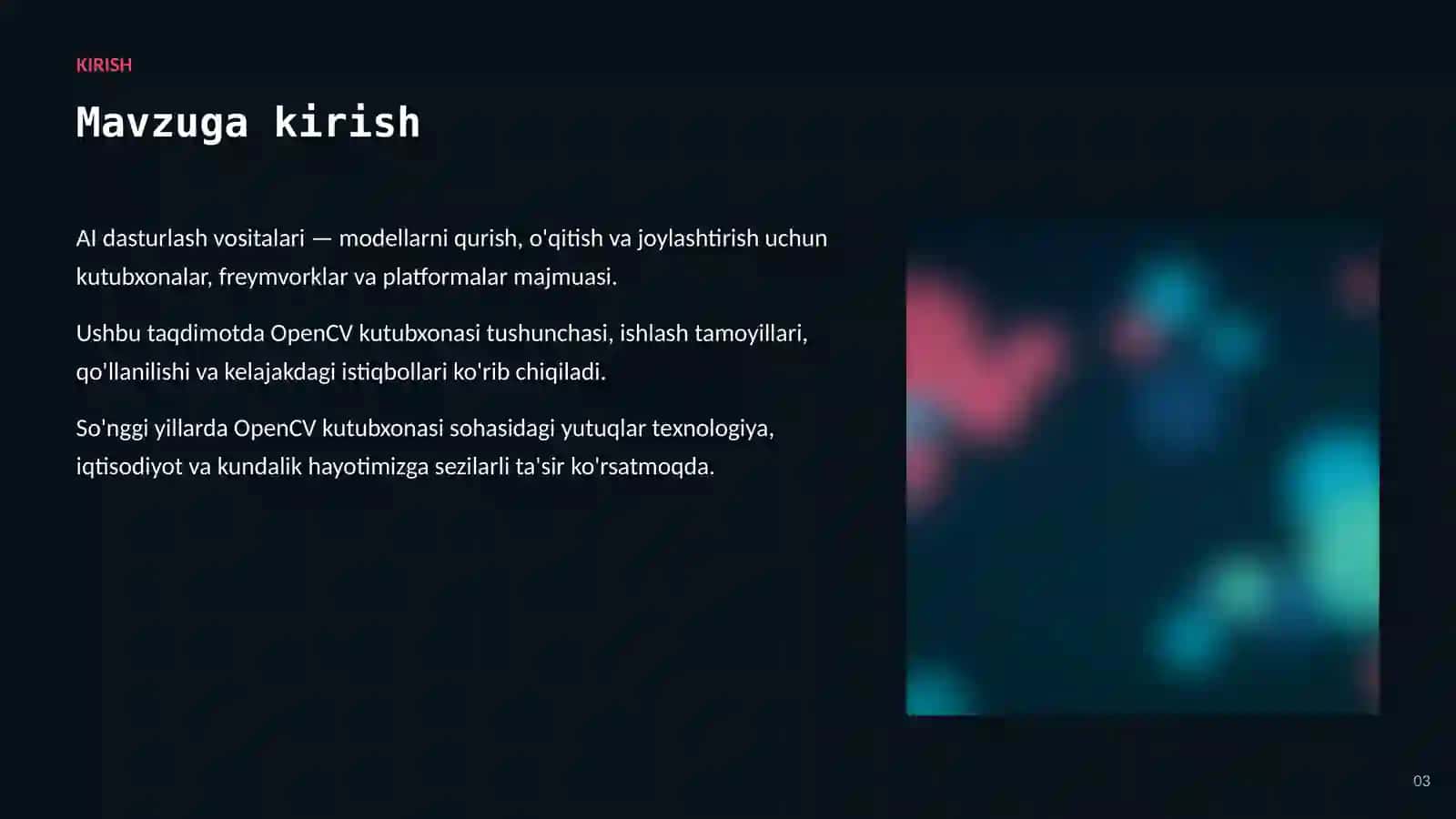 SUN'IY INTELLEKT • AI DASTURLASH VOSITALARI 3