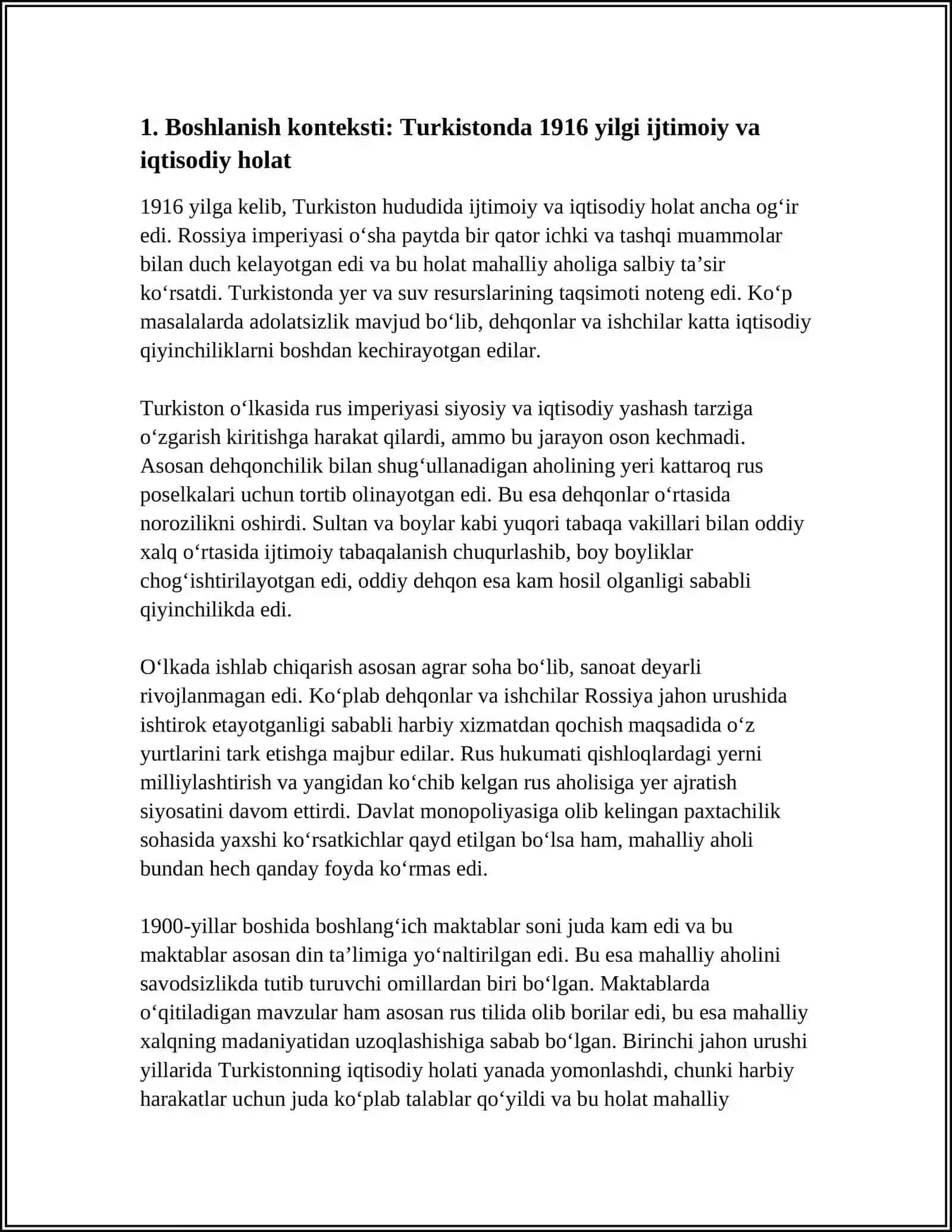 TURKISTONDA 1916 YILGI QO'ZG'OLONING BOSHLANISHI 3