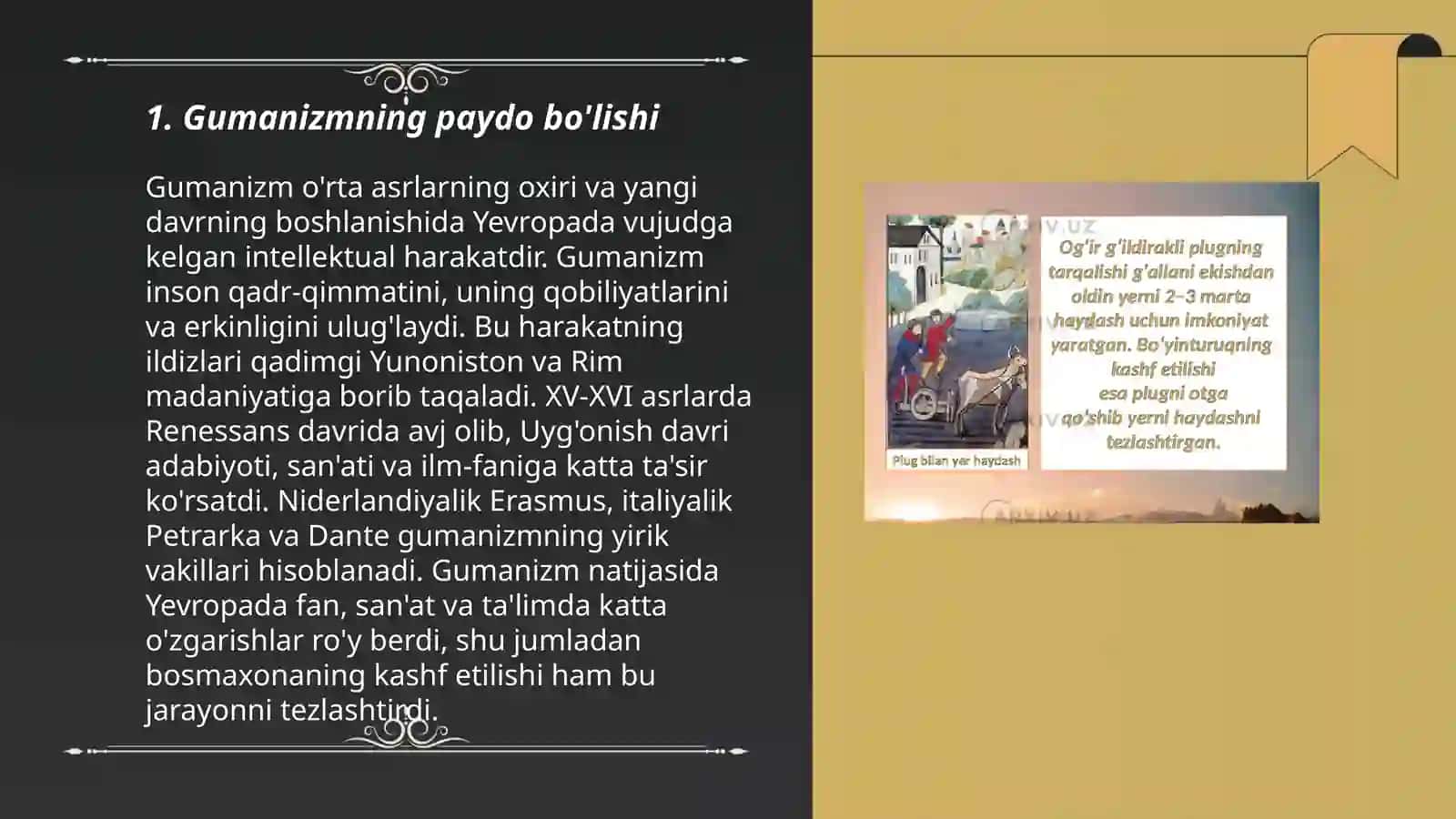 Yevropada gumanizmi taroqiyoti 3