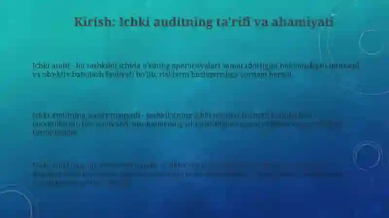Ichki audit tizimining samaradorlikka ta'siri 3