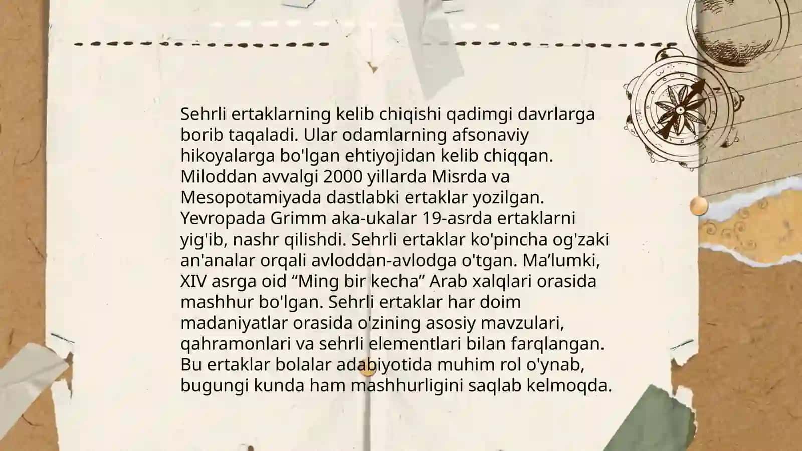 Sehrli ertaklar va ularning tahlili 3