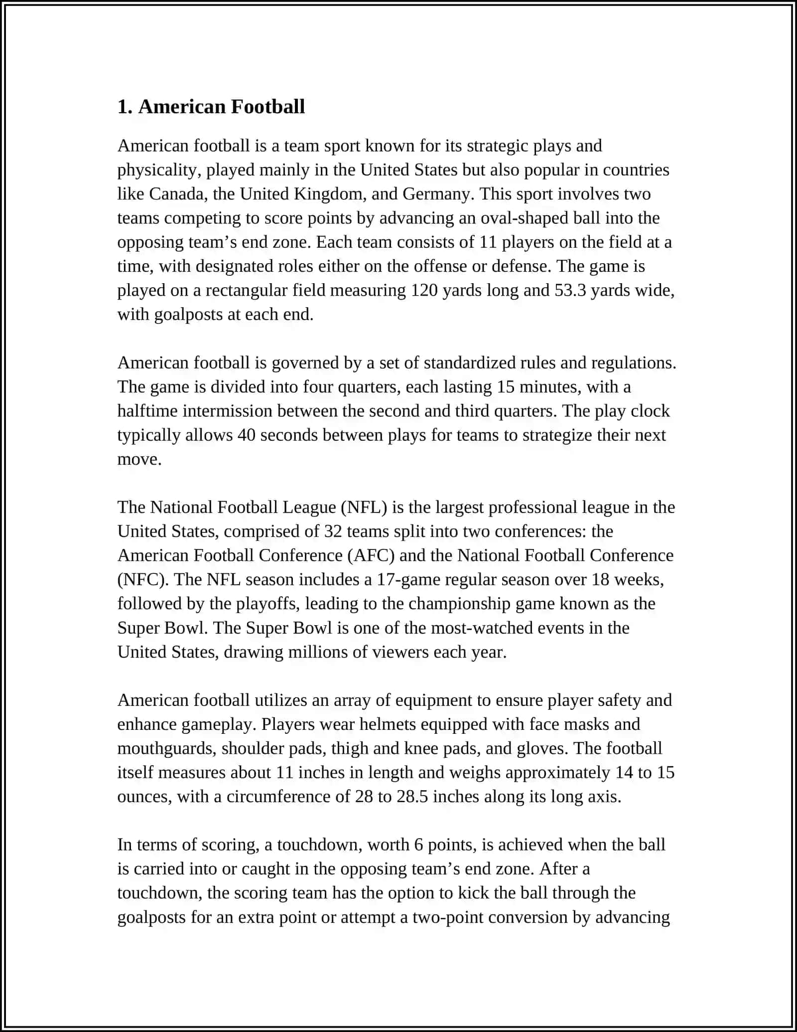 AMERICAN SPORTS AND GAMES 3