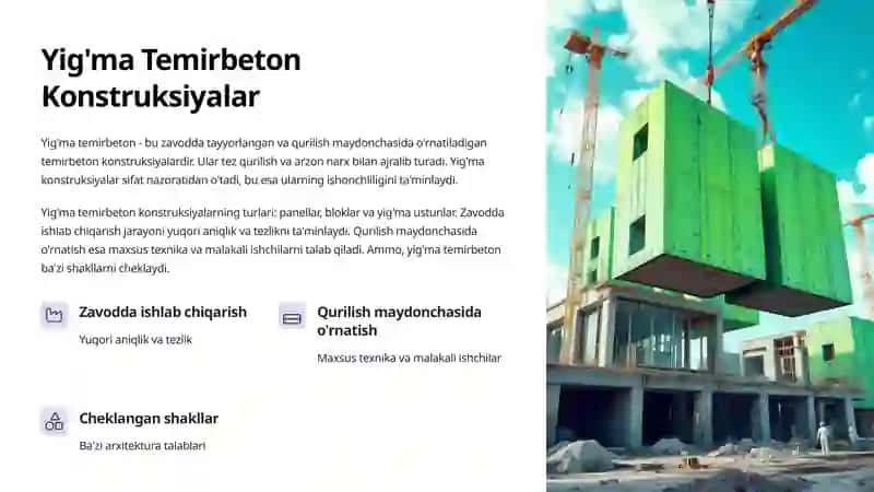 Yaxlit va Yig'ma Temirbeton Konstruksiyalari 3