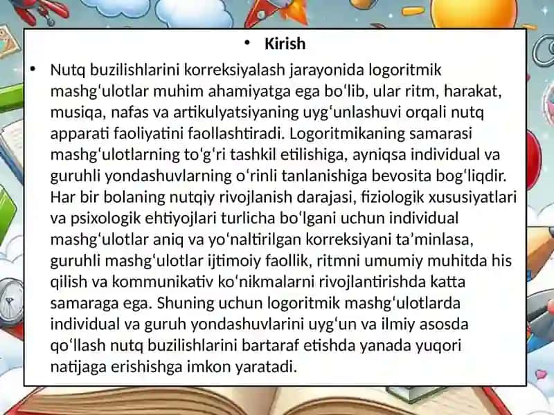 Logoritmik Mashg’ulotlar 3