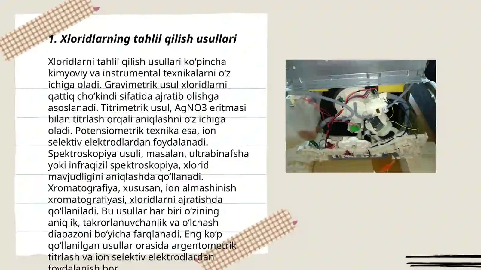 Xloridlarning tahlil qilish usullari 3