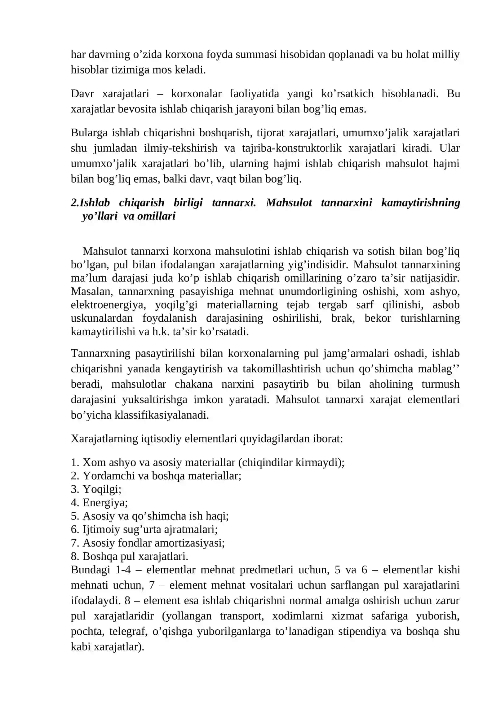 6-mavzu.Korxona xarajatlari 3