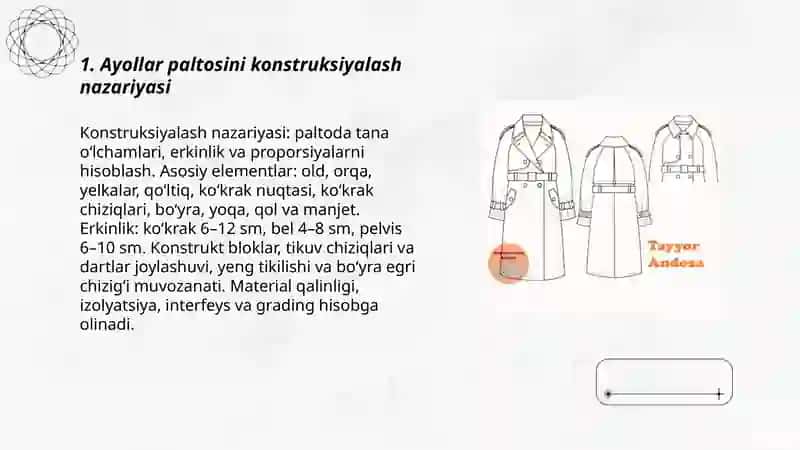 Ayollar paltosini konstruksiyalash 3