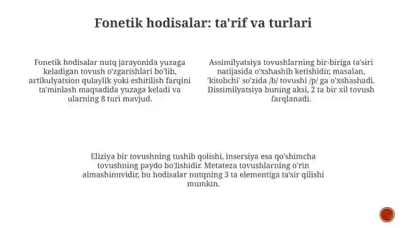 Turli tillardagi fonetik hodisalar 3