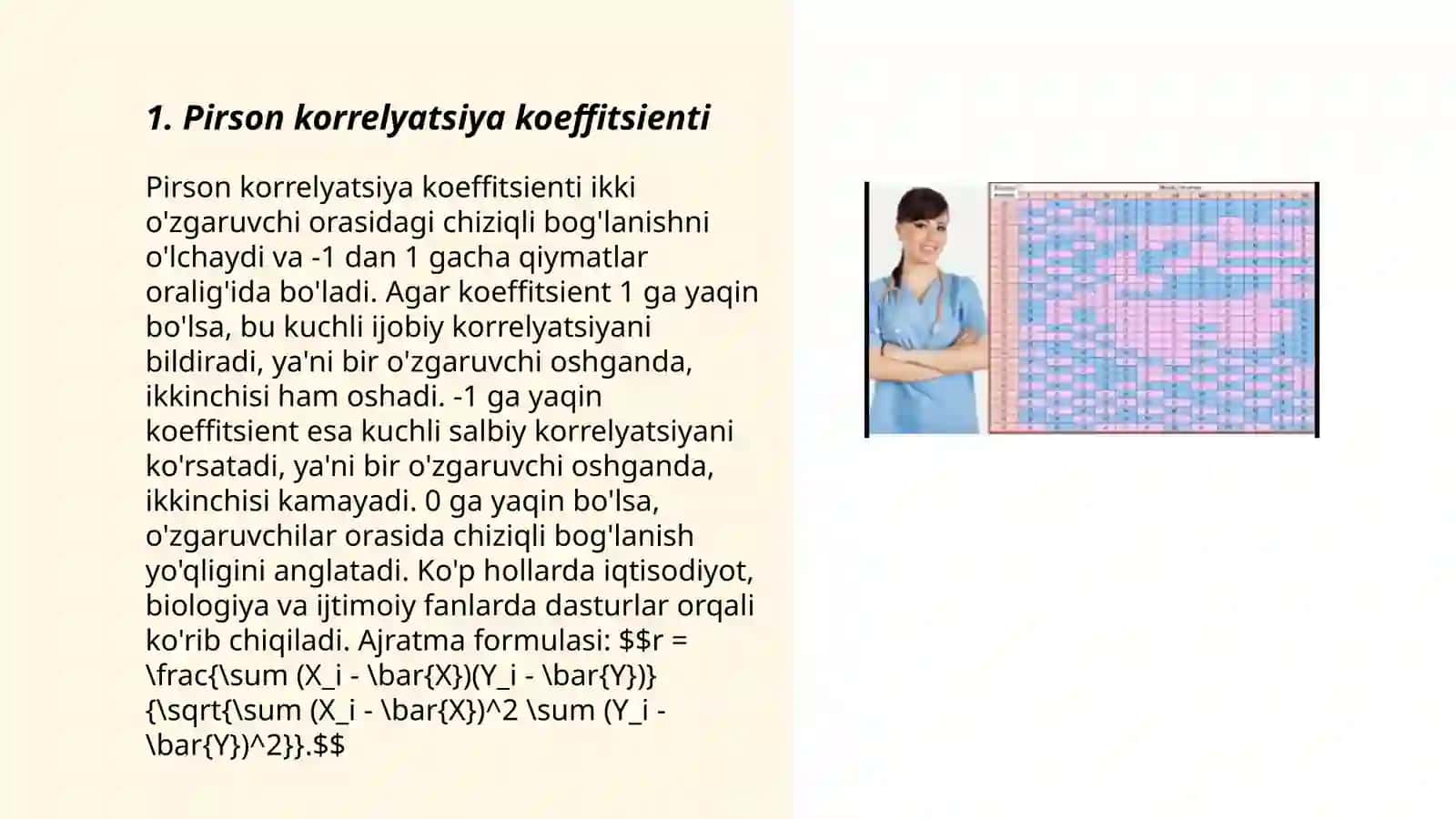 Pirson va Rokiysiy metodik. Grafik usulda tahlil 3