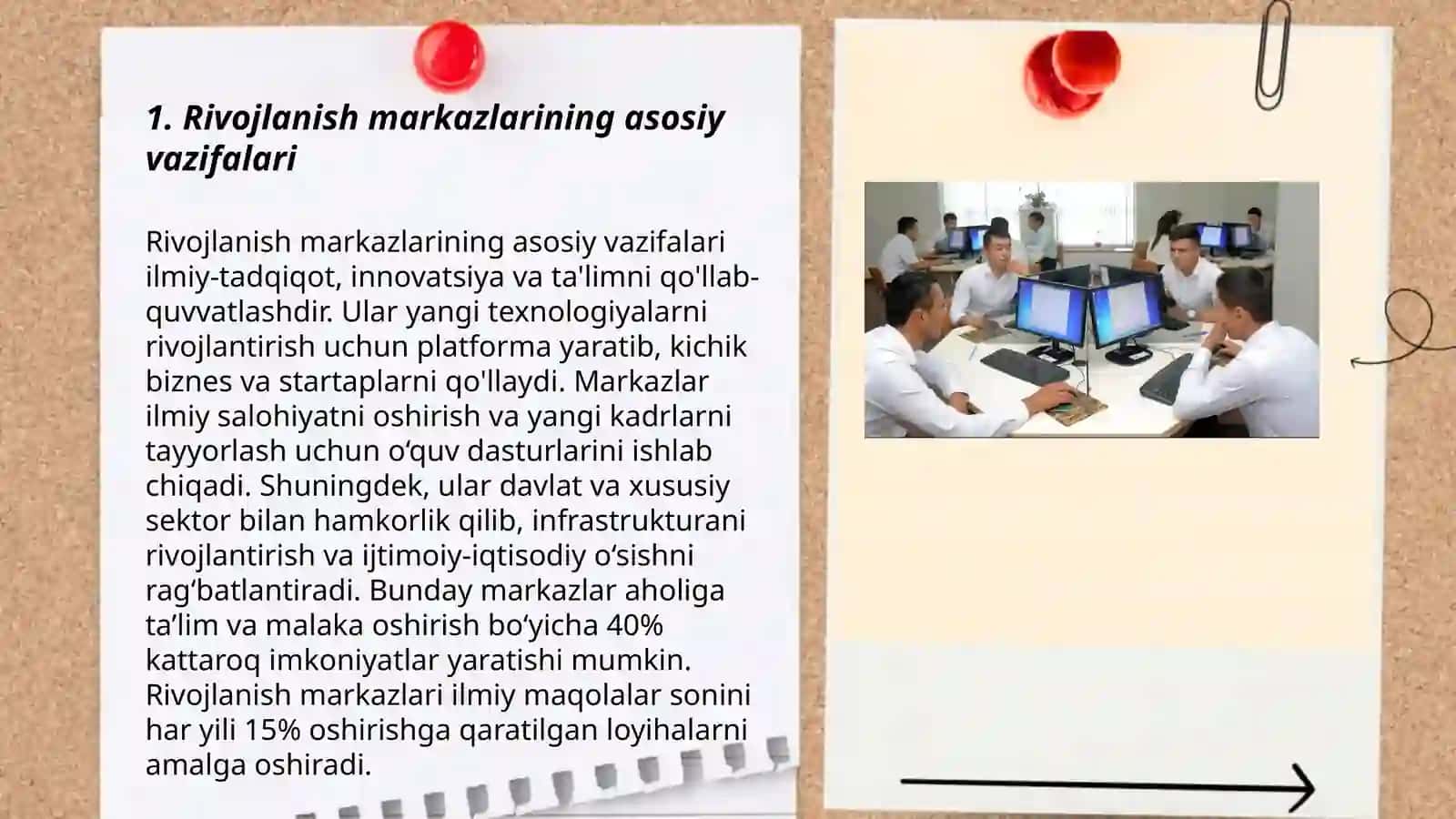 Rivojlanish markazlari va ta'limiy faoliyat 3