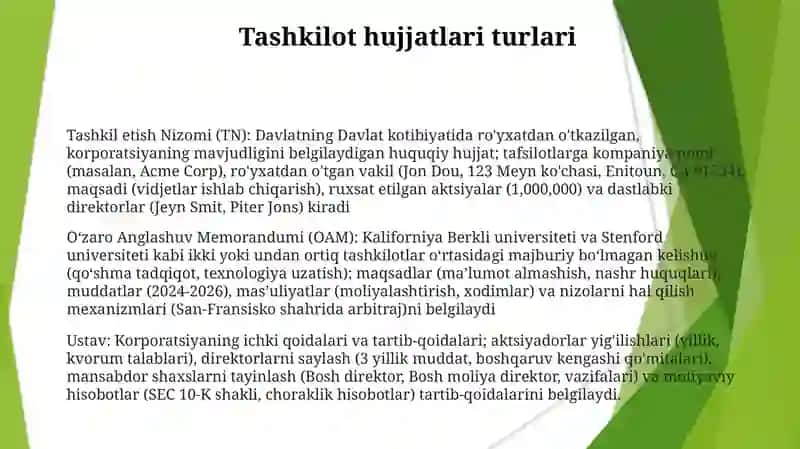 Tashkiliy hujjatlar 3