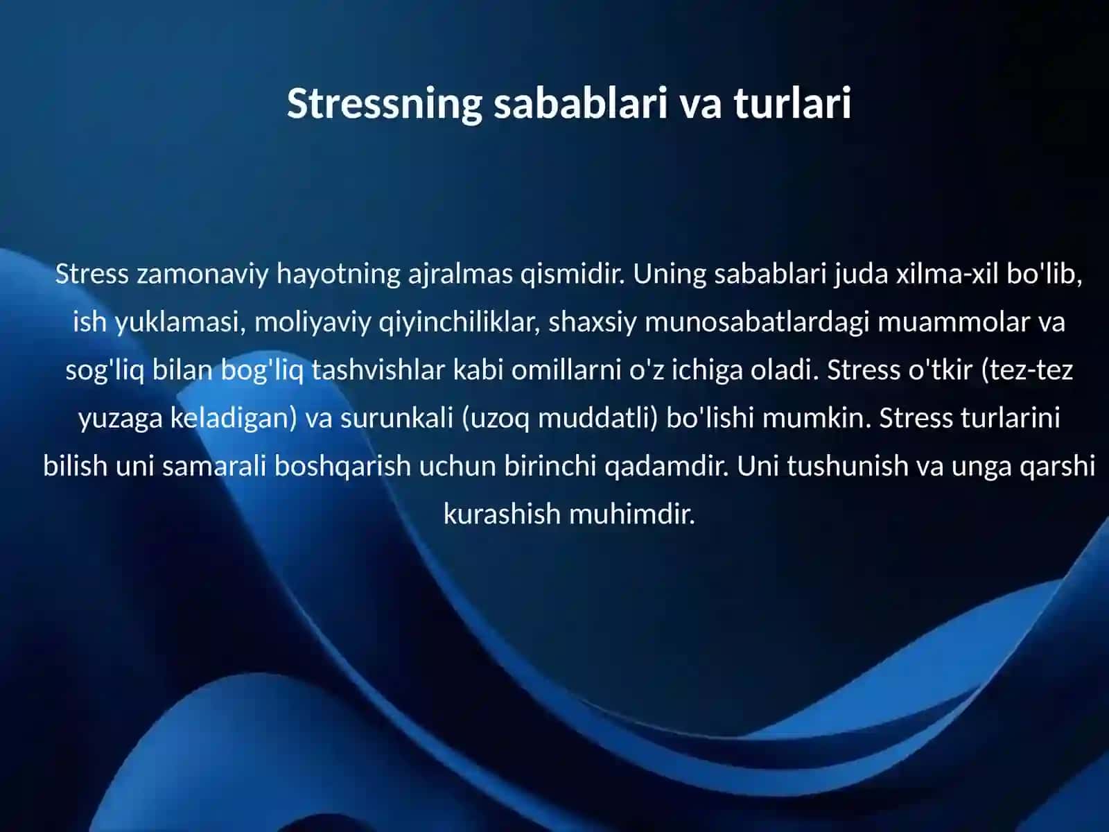 Stressorni engib o‘tishga tavsiyalar 3