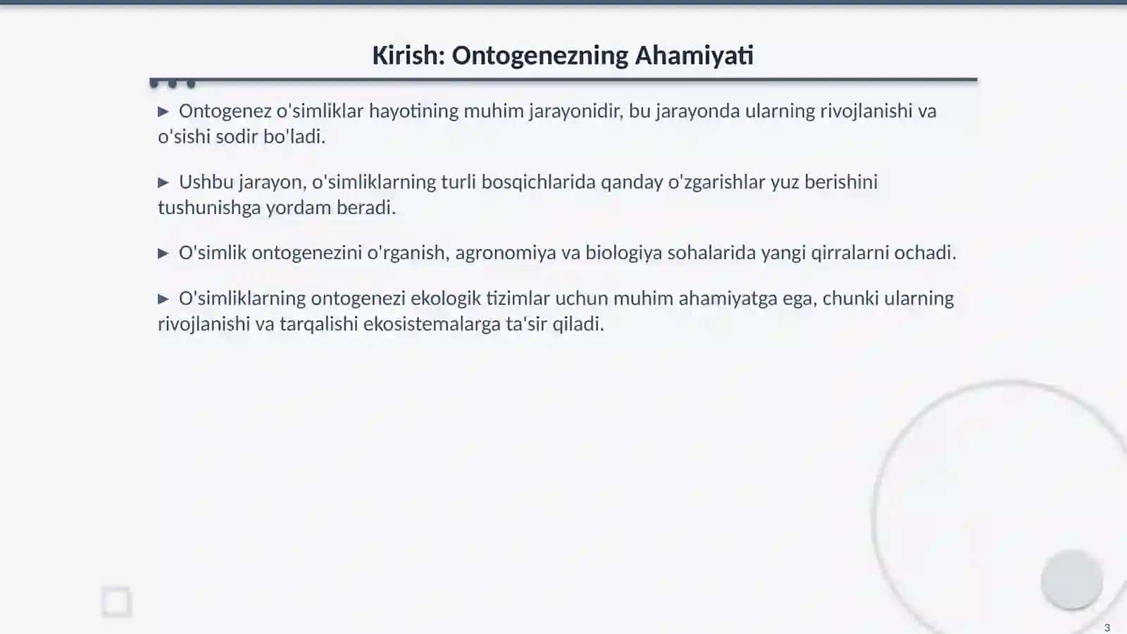 Oʻsimliklarning Ontogenez Davrlari 3