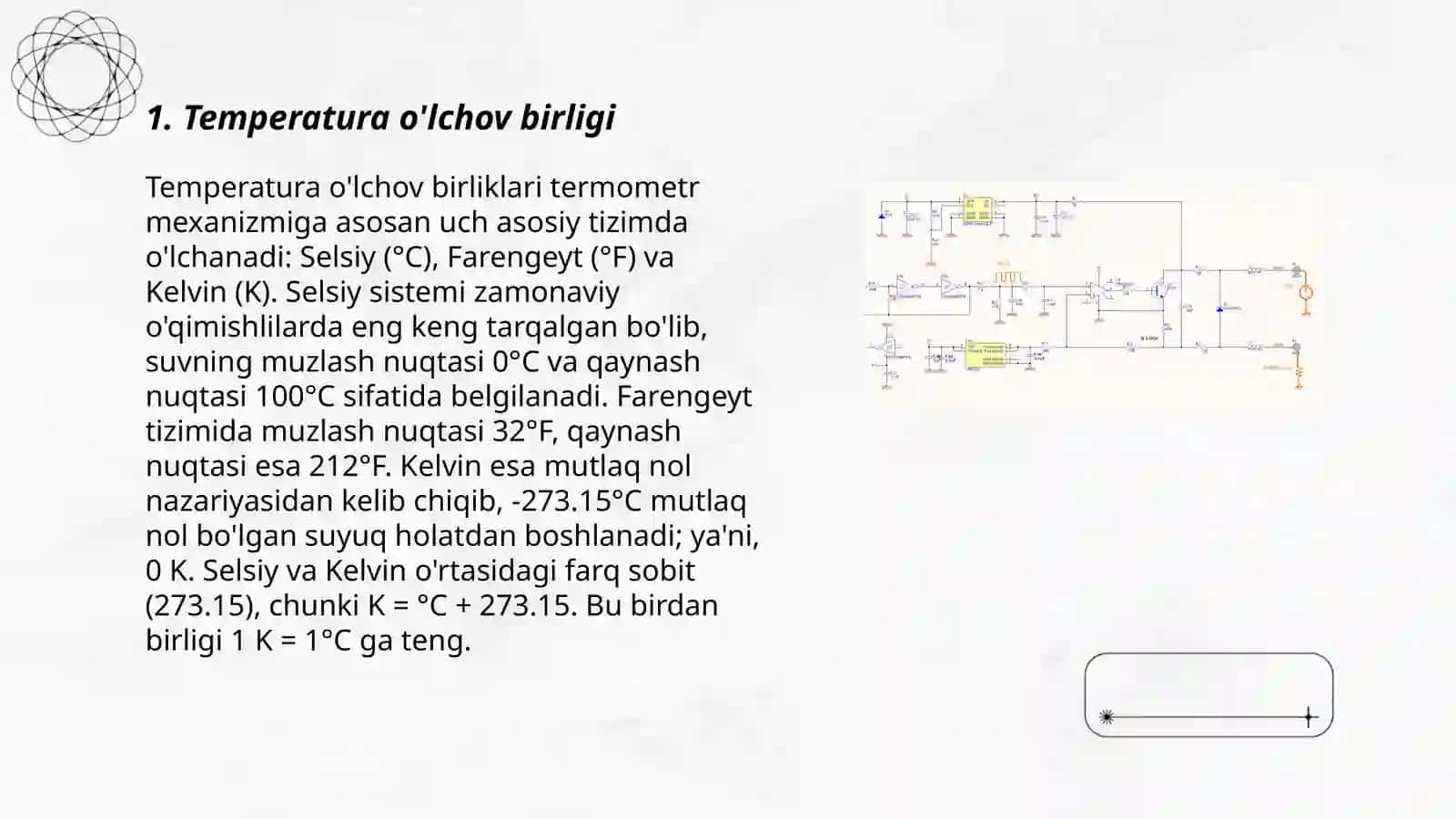 Tempiratura. Temperature absolyt nolining ma'nosi 3