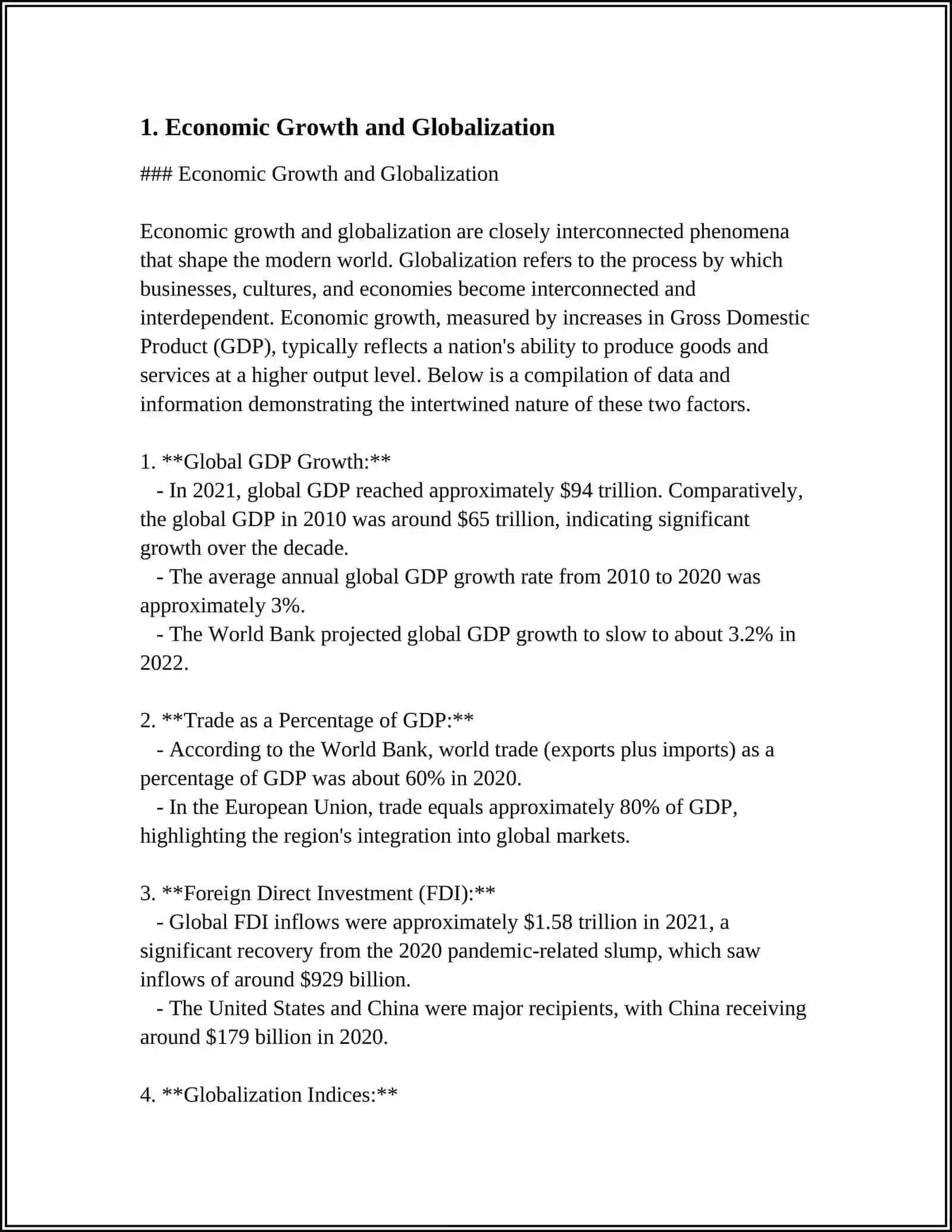 Globalization and Economic Growth 3