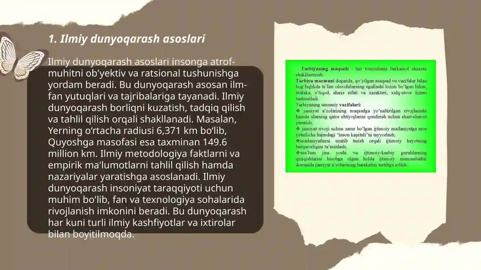 Ilmiy dunyoqarash asoslari 3