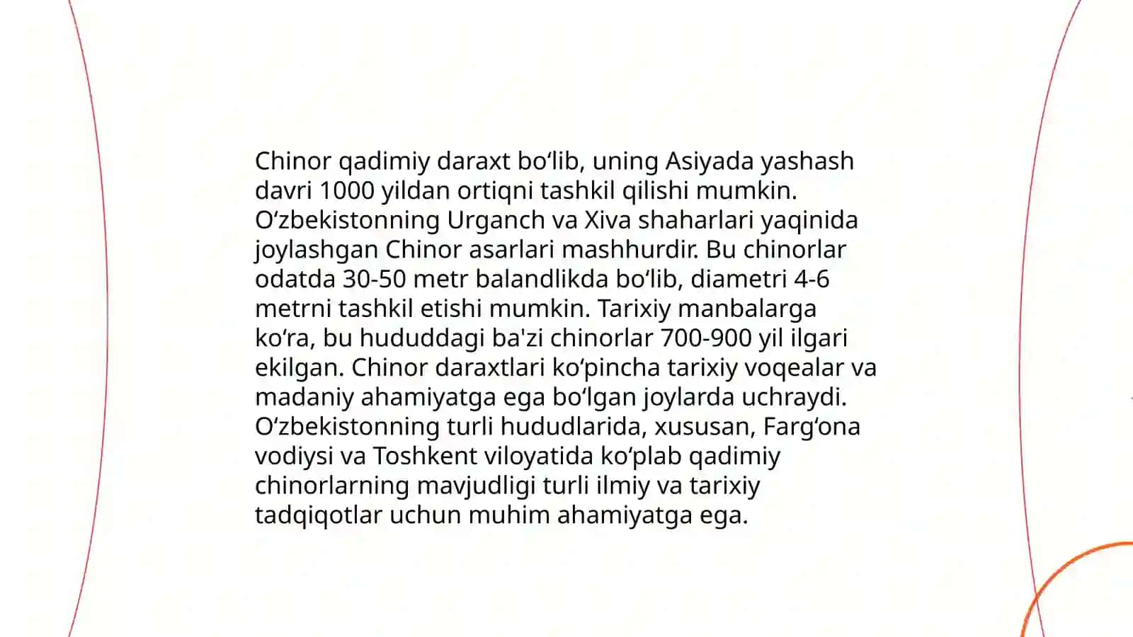 Chinor asari haqida taqdimot 3