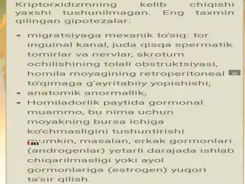 Uretra va moyaklar tug'ma nuqsonlari 3