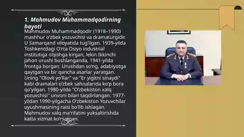 Mahmudov Muhammadqodirning hayoti 3