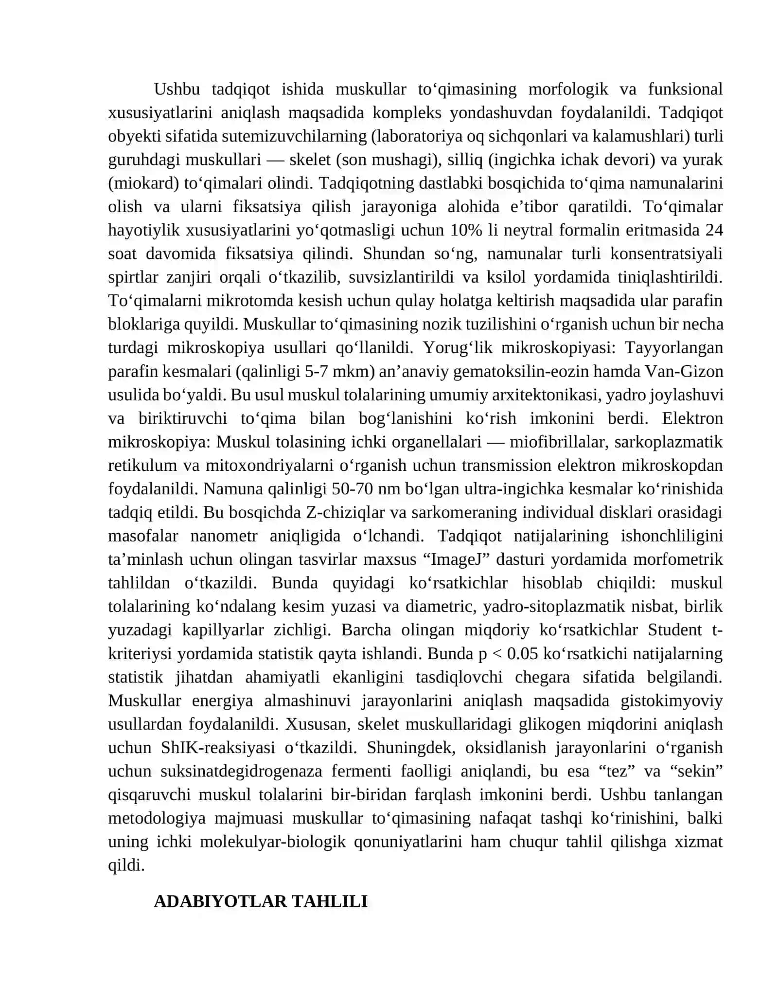 MUSKUL TO‘QIMASINING TUZILISHINI O‘RGANISH 3