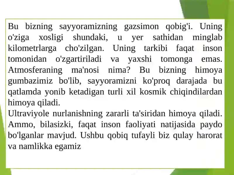 Olam haqida ma’lumotlar 3
