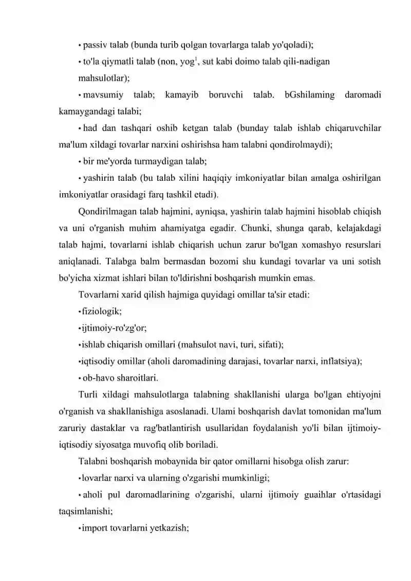 Talab va taklif tahlili asoslari. 3