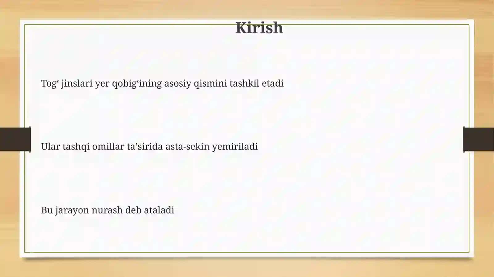 Togʻ jinslarining nurash tushunchasi 3